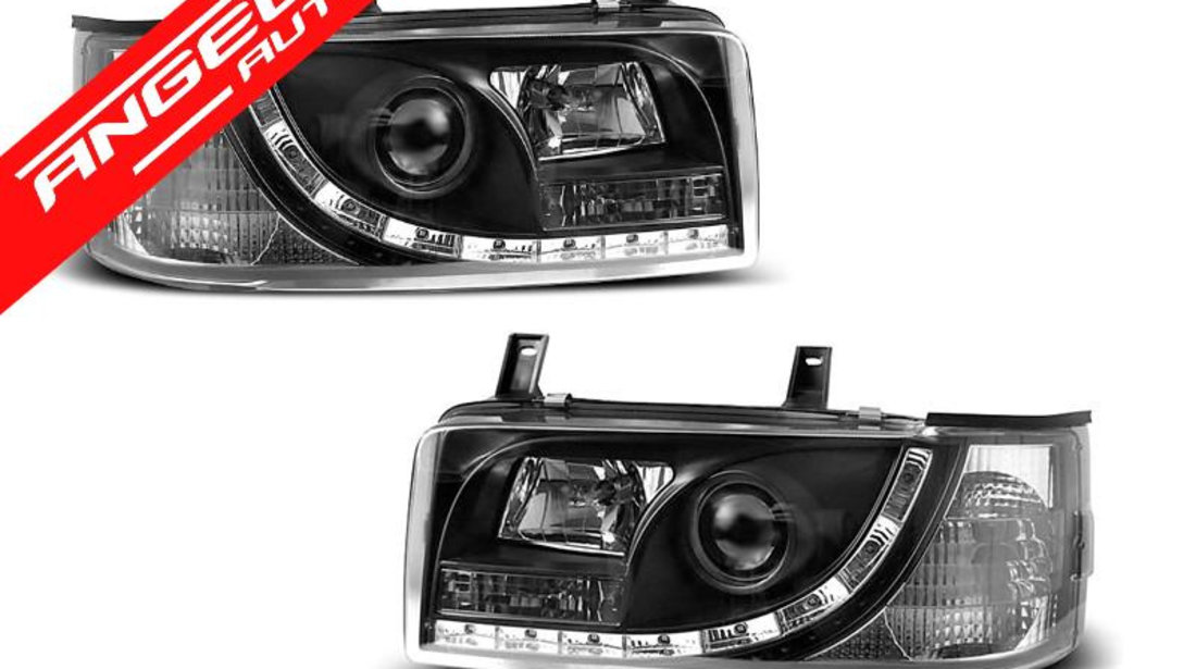 Faruri LED VW T4 1990-2003 TRANSPORTER Black Design