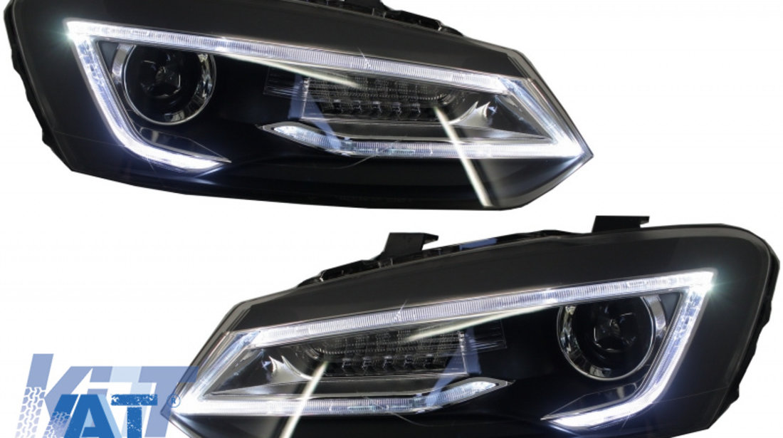 Faruri LED XENON HID compatibil cu VW Polo 6R / 6C / 61 (2011-2017) Devil Eye Look