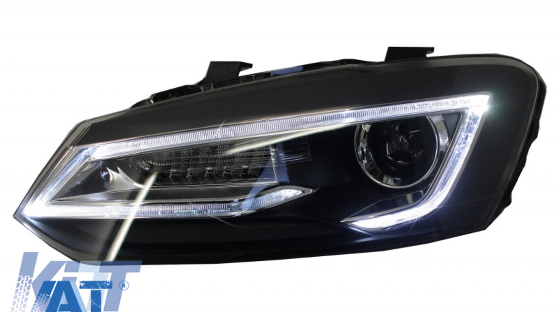 Faruri LED XENON HID compatibil cu VW Polo 6R / 6C / 61 (2011-2017) Devil Eye Look