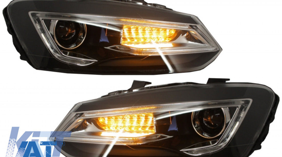 Faruri LED XENON HID compatibil cu VW Polo 6R / 6C / 61 (2011-2017) Devil Eye Look