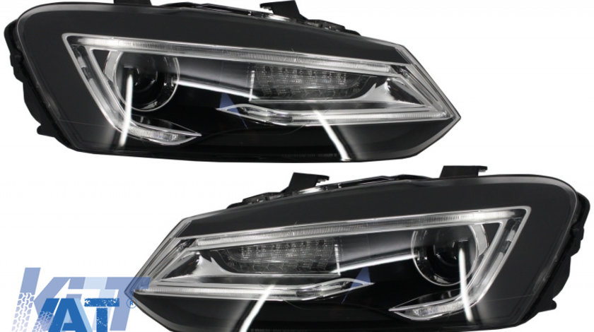 Faruri LED XENON HID compatibil cu VW Polo 6R / 6C / 61 (2011-2017) Devil Eye Look