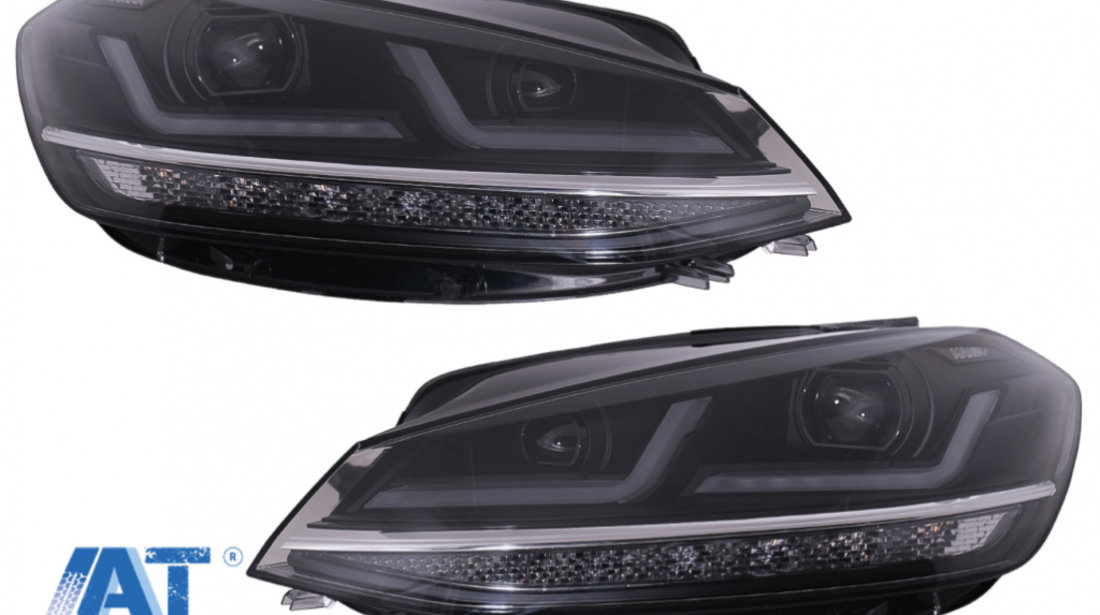 Faruri LEDriving Osram Full LED compatibil cu VW Golf 7.5 VII Facelift (2017-2020) pentru halogen cu Semnal Dinamic