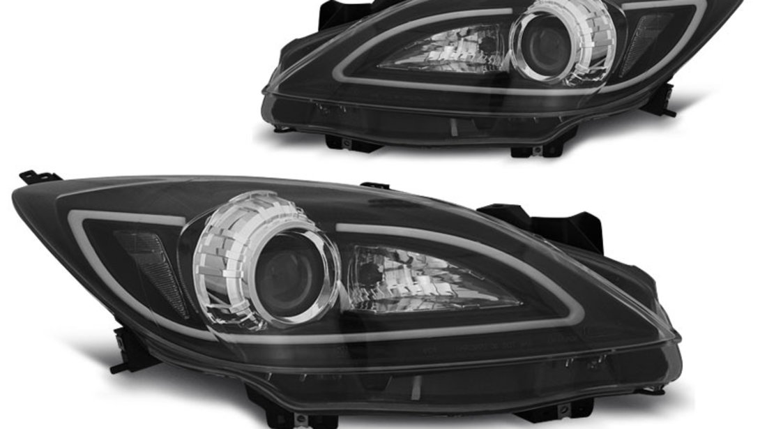 Faruri MAZDA 3 2009-2013 model Tube Light Negru