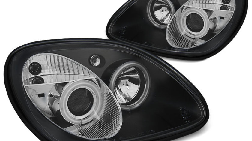 Faruri MERCEDES R170 SLK 1996-2004 Angel eyes CCFL Negru