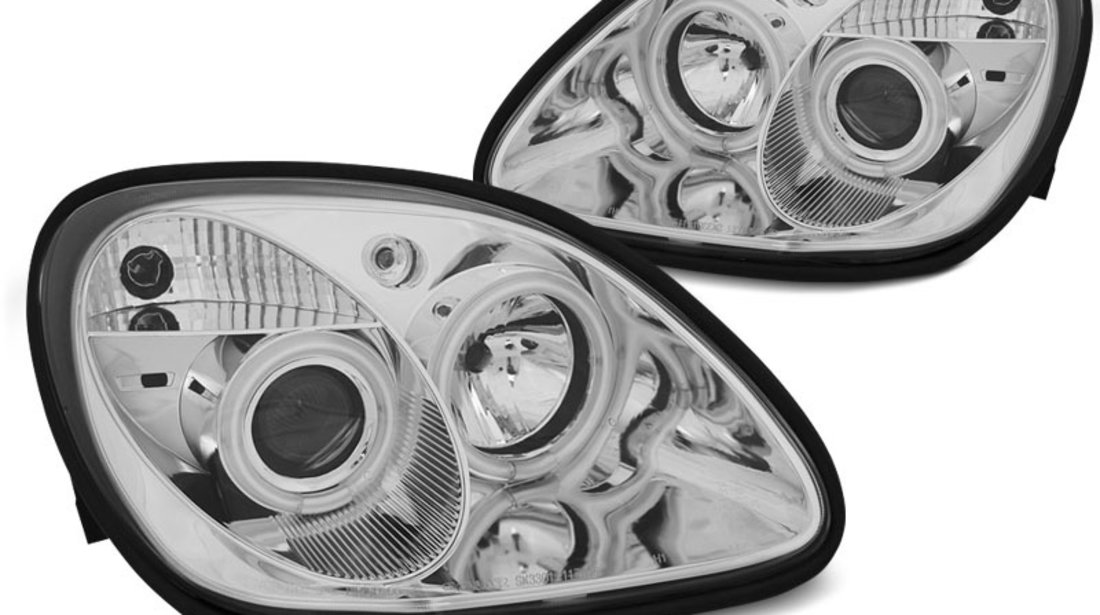 Faruri MERCEDES R170 SLK 1996-2004 Angel eyes CCFL Cromat