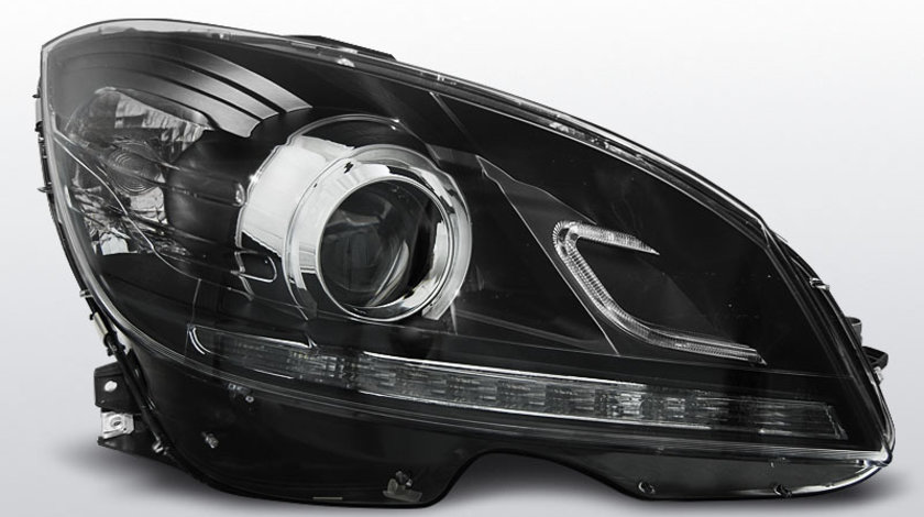 Faruri Mercedes W204 2007-2010 Daylight model Negru