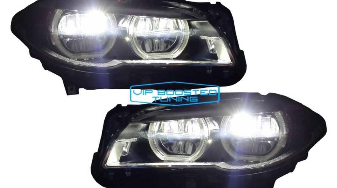 Faruri noi Full LED BMW F10 F11 (2011-2013) Angel Eyes upgrade de la xenon