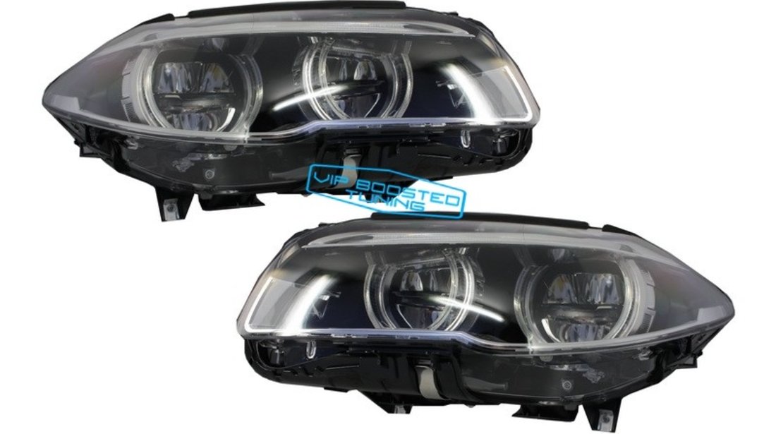 Faruri noi Full LED BMW F10 F11 (2011-2013) Angel Eyes upgrade de la xenon