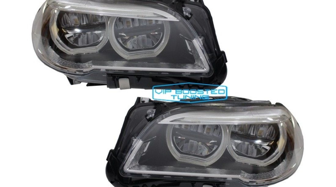 Faruri noi Full LED BMW F10 F11 (2011-2013) Angel Eyes upgrade de la xenon