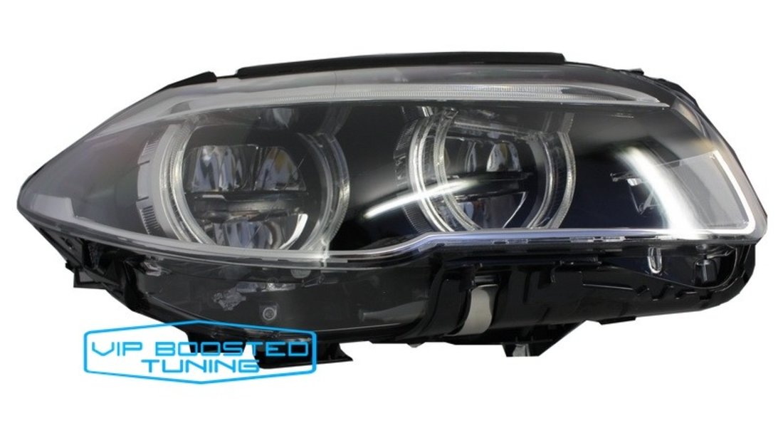 Faruri noi Full LED BMW F10 F11 (2011-2013) Angel Eyes upgrade de la xenon