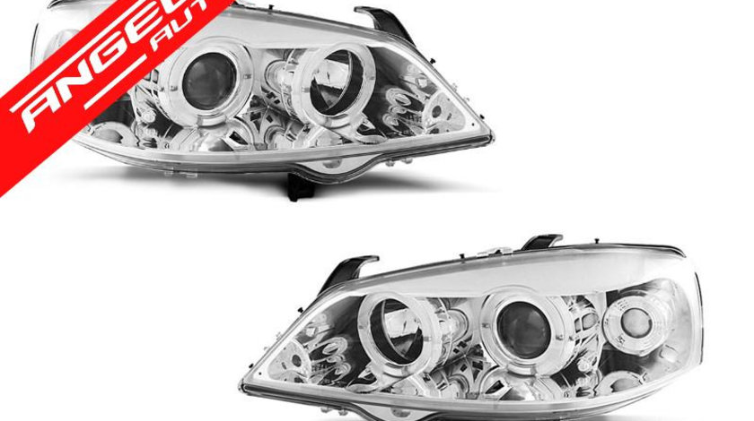 Faruri OPEL ASTRA G 09.97-02.04 ANGEL EYES CHROME