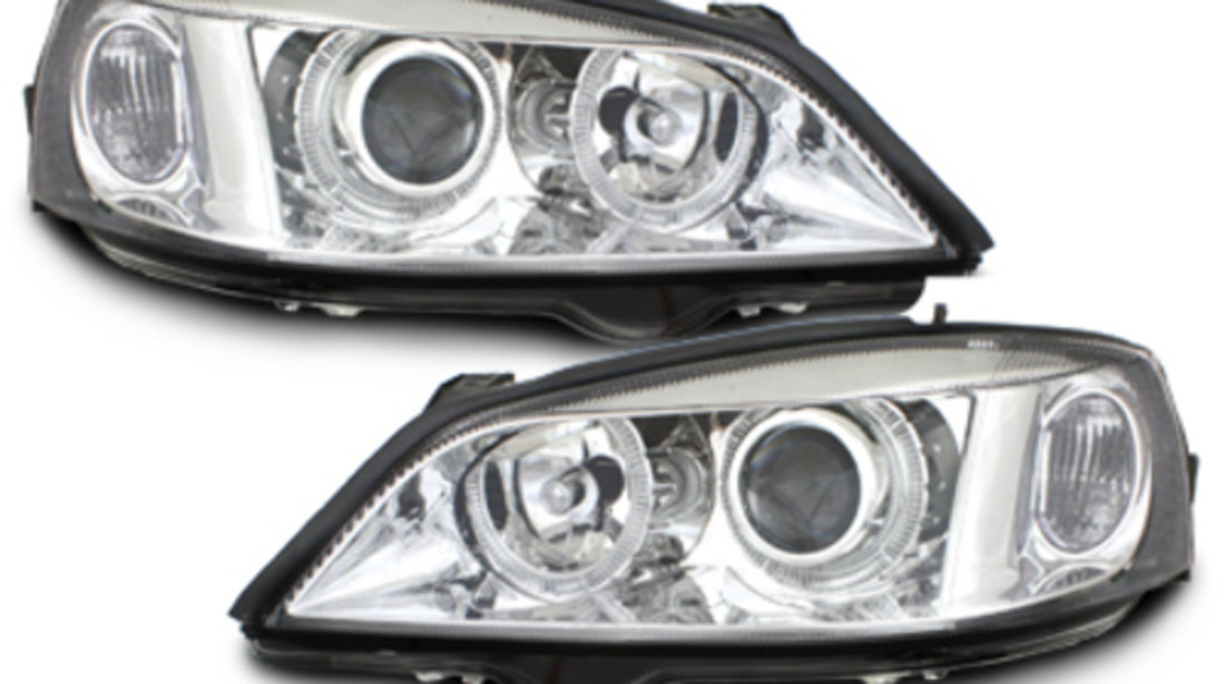 Faruri Opel Astra G 98-04 Angel Eyes crom