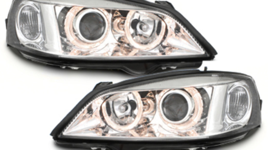 Faruri Opel Astra G 98-04 Angel Eyes crom