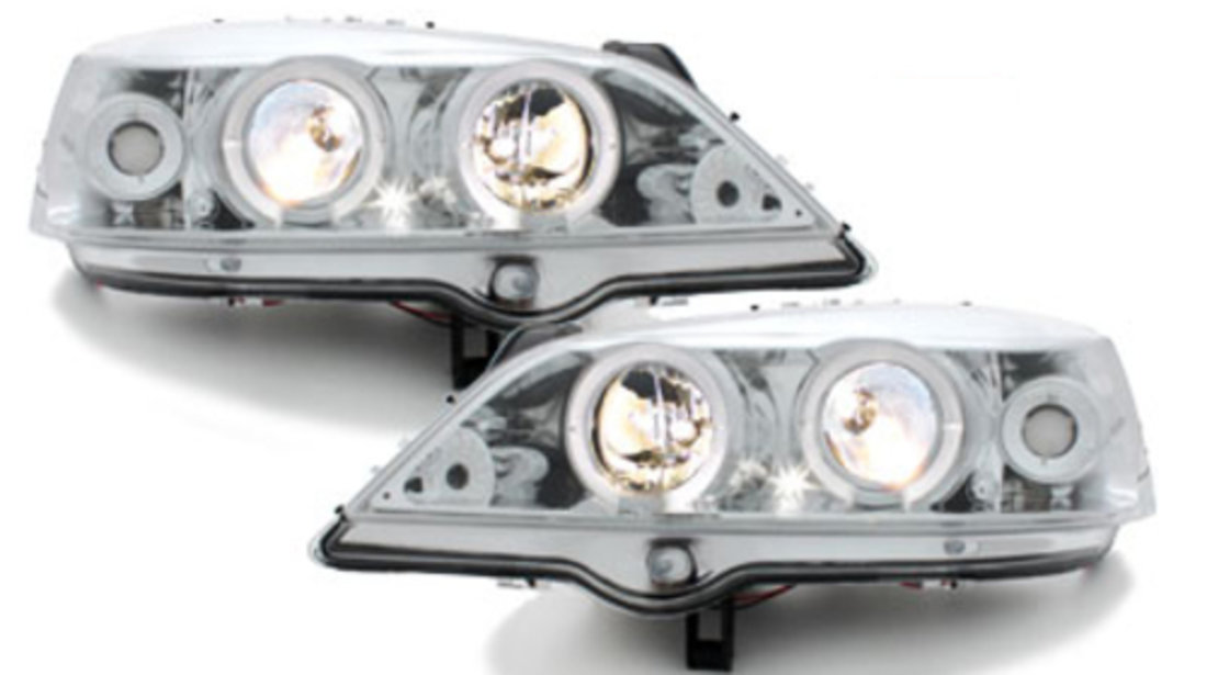 Faruri Opel Astra G 98-04 Angel Eyes crom