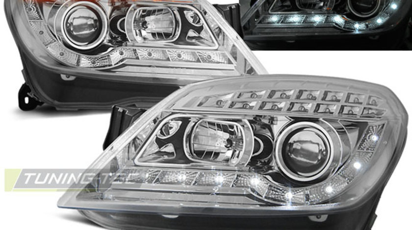 Faruri Opel Astra H Daylight Cromat