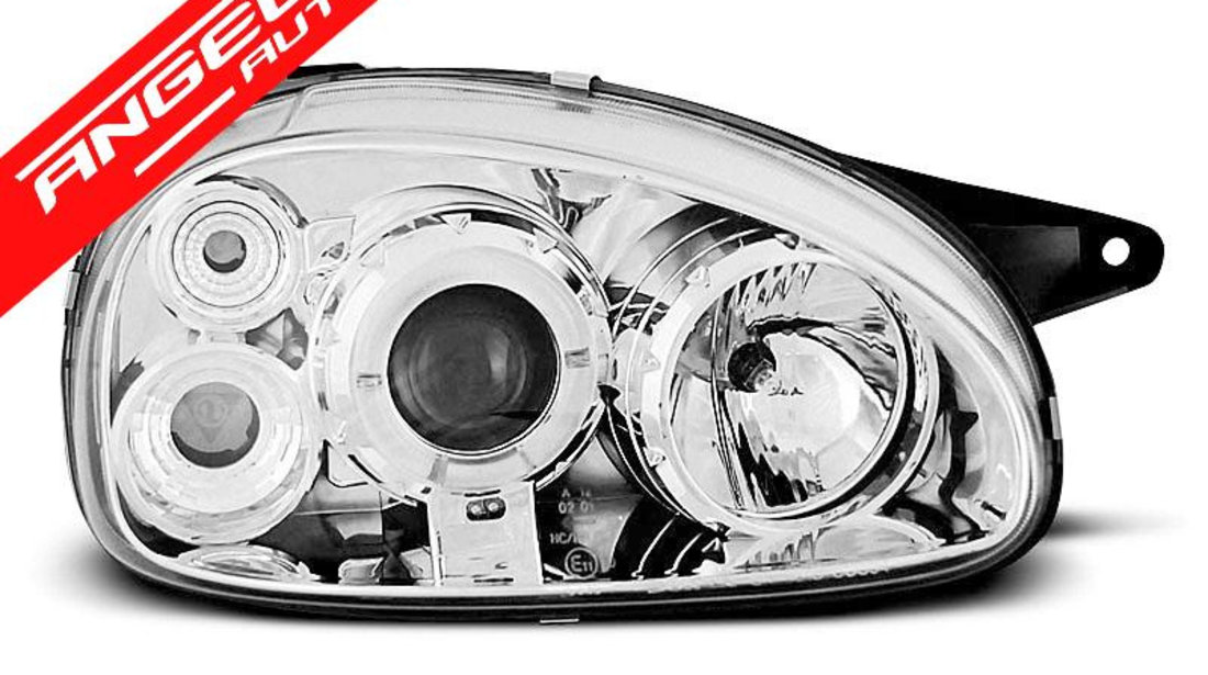 Faruri OPEL CORSA B 02.93-10.00 ANGEL EYES CHROME