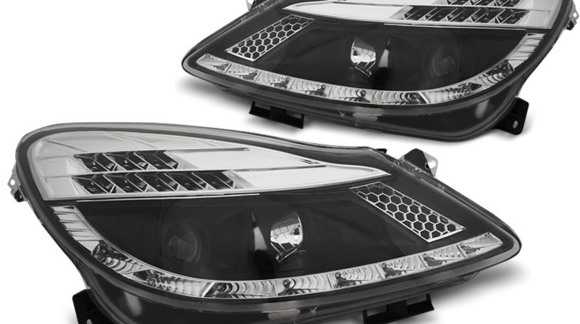 Faruri Opel Corsa D 2006-2011 Daylight Negru