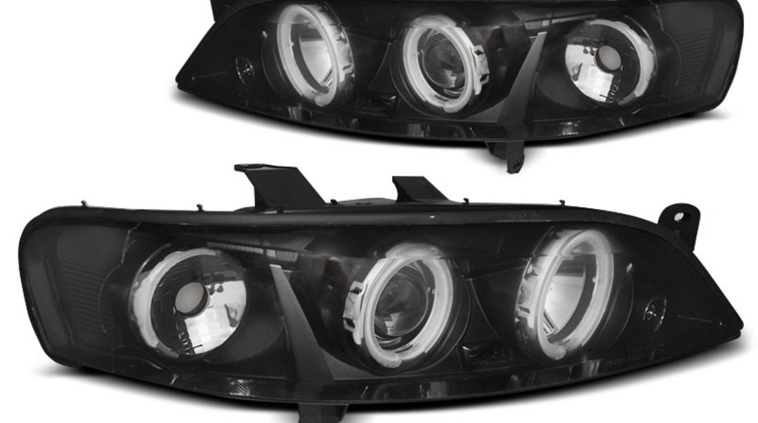 Faruri Opel Vectra B 1999-2002 Angel eyes CCFL Negru