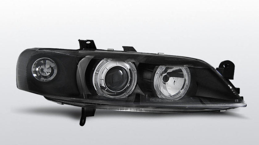 Faruri Opel Vectra B 1999-2002 Angel eyes Negru