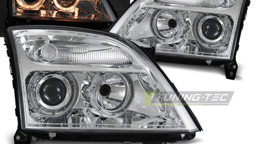 Faruri Opel Vectra C intre 2002-2005 Angel eyes Cromat