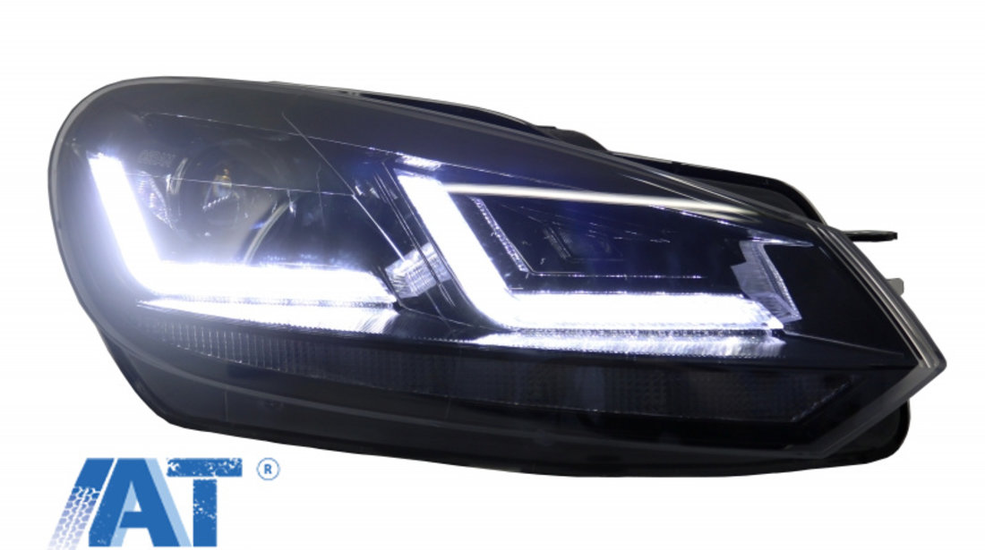 Faruri Osram LED compatibil cu VW Golf 6 VI (2008-2012) Black LEDriving Semnal Dinamic