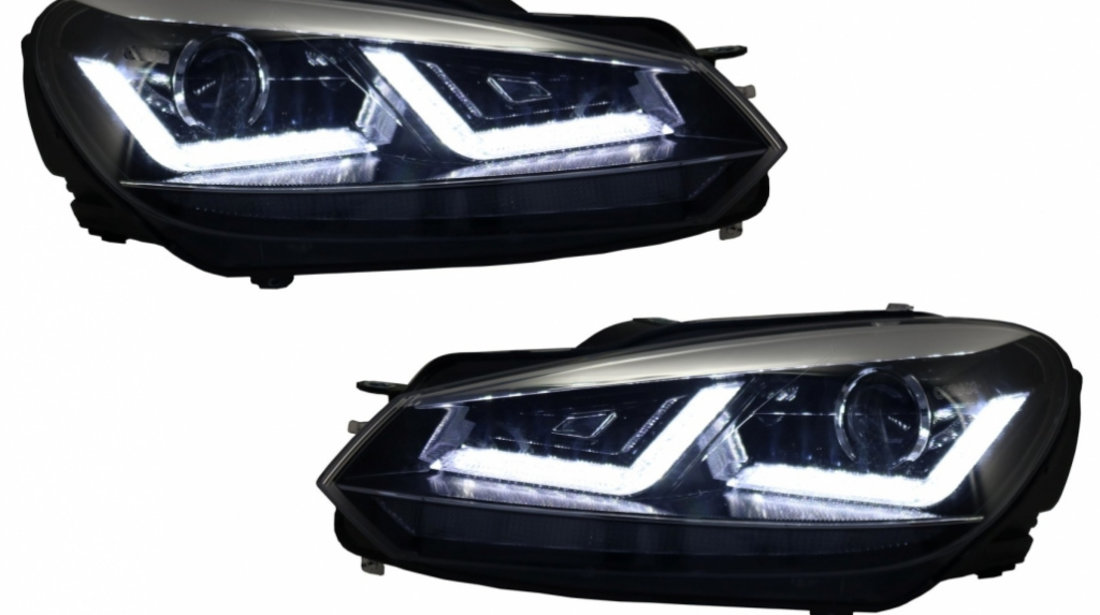 Faruri Osram LED compatibil cu VW Golf 6 VI (2008-2012) Crom LEDriving Semnal Dinamic LEDHL102-CM