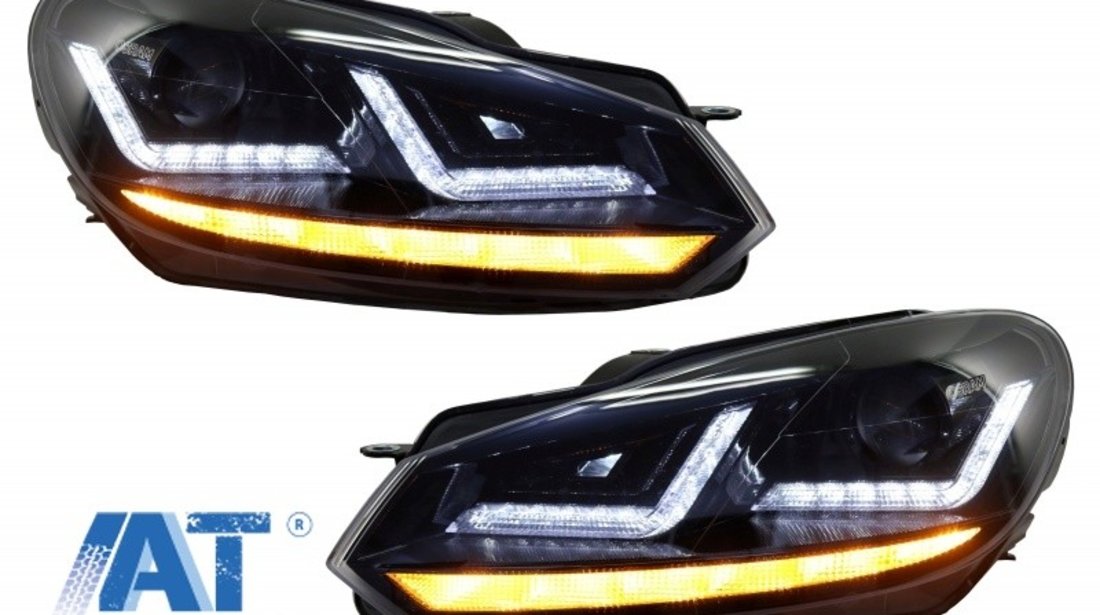 Faruri Osram LED compatibil cu VW Golf 6 VI (2008-2012) Black LEDriving Semnal Dinamic