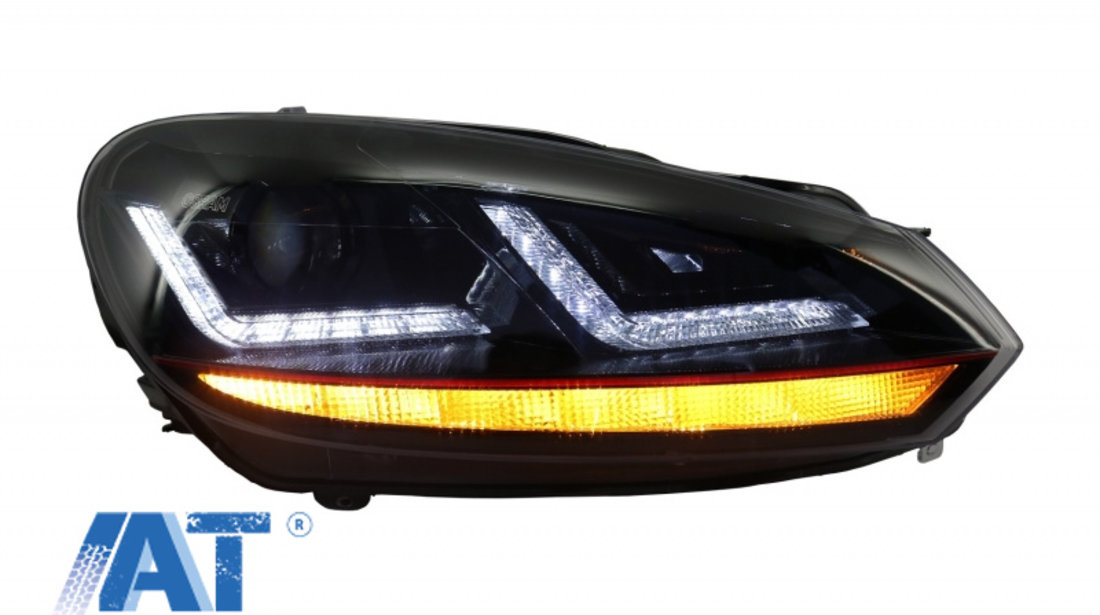 Faruri Osram LED compatibil cu VW Golf 6 VI (2008-2012) GTI Rosu LEDriving Semnal Dinamic