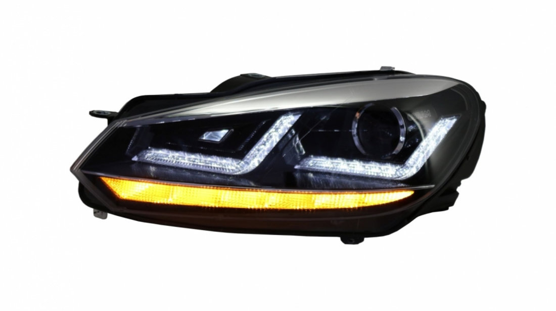 Faruri Osram LED compatibil cu VW Golf 6 VI (2008-2012) Crom LEDriving Semnal Dinamic LEDHL102-CM