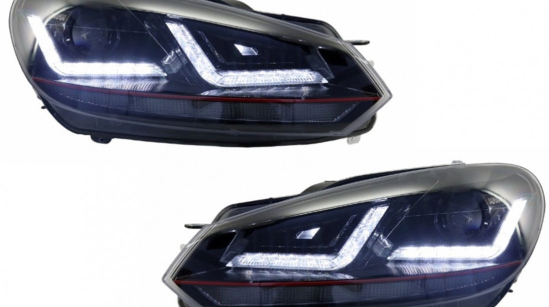 Faruri Osram LED compatibil cu VW Golf 6 VI (2008-2012) GTI Rosu LEDriving Semnal Dinamic LEDHL102-GTI