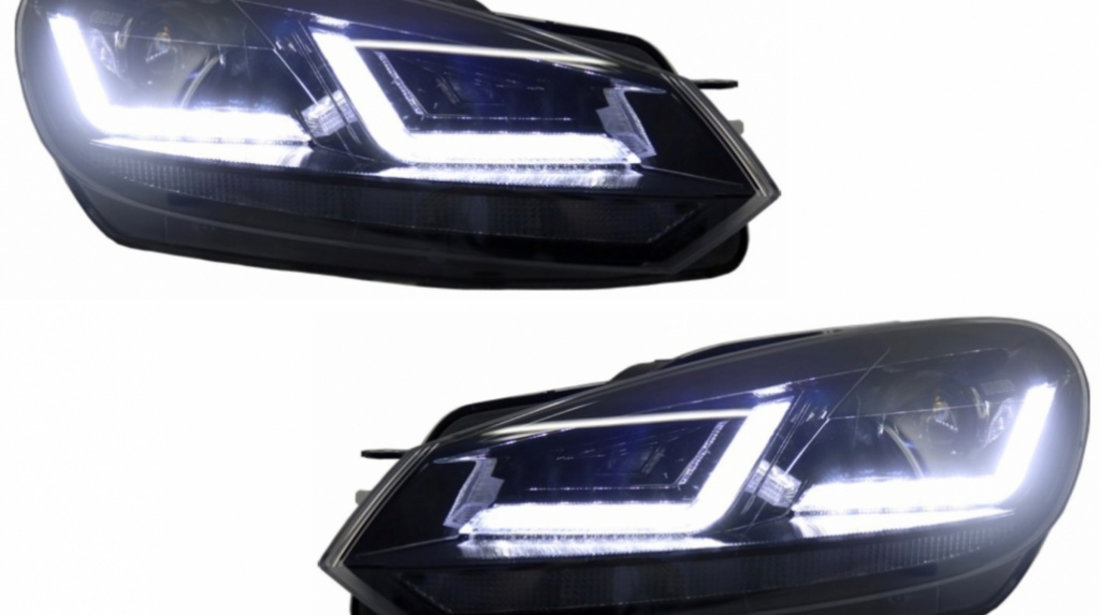 Faruri Osram LED compatibil cu VW Golf 6 VI (2008-2012) Black LEDriving Semnal Dinamic LEDHL102-BK