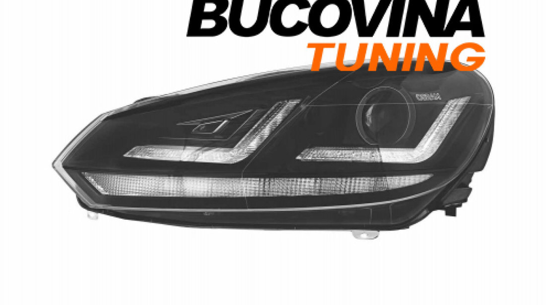 FARURI OSRAM LED COMPATIBILE CU VW GOLF 6 (08-13) BLACK DESIGN