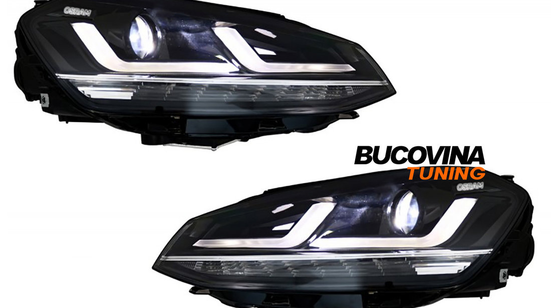 Faruri Osram LED compatibile cu VW Golf 7 (12-17) Crom Design