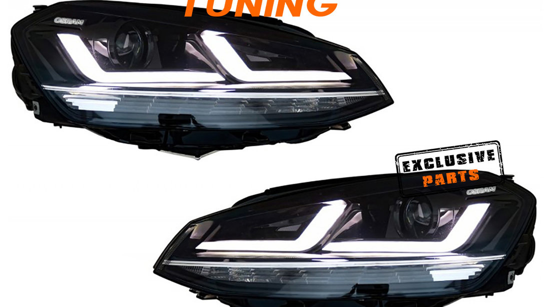 Faruri Osram LED compatibile cu VW Golf 7 (12-17) Crom Design