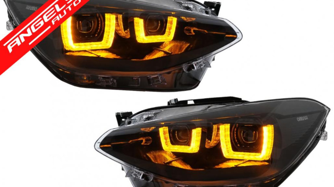 Faruri Osram LED DRL BMW 1 Series F20 F21 (06.2011-03.2015) Negru