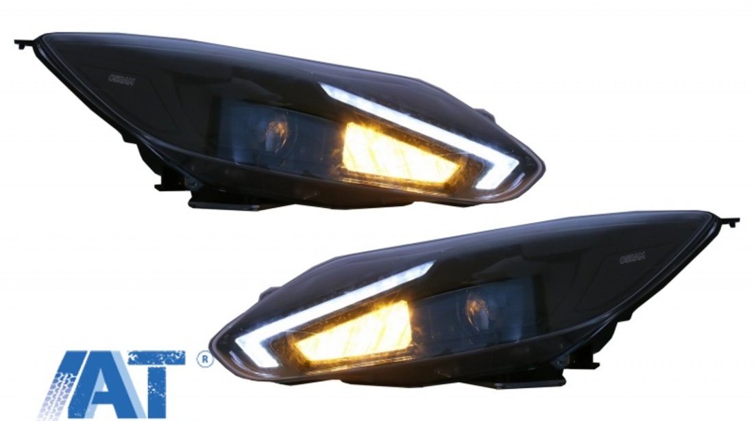 Faruri Osram LED DRL compatibil cu Ford Focus III (2011-11.2014) Negru Upgrade pentru Halogen