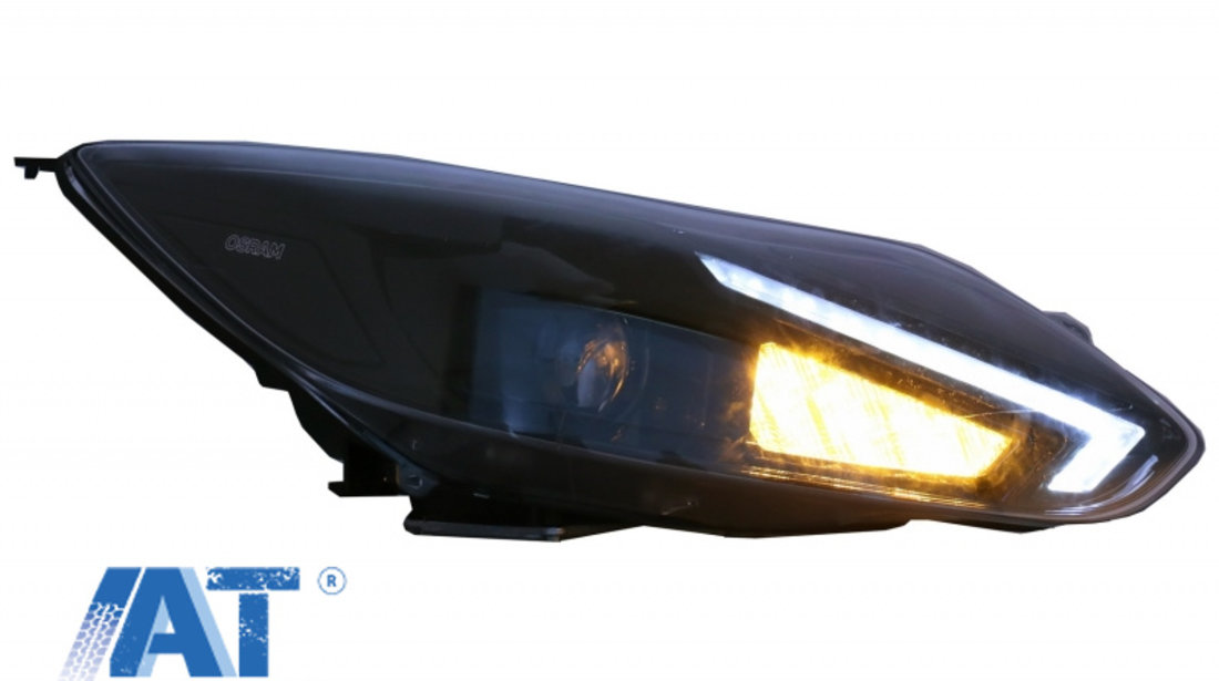 Faruri Osram LED DRL compatibil cu Ford Focus III (2011-11.2014) Negru Upgrade pentru Halogen