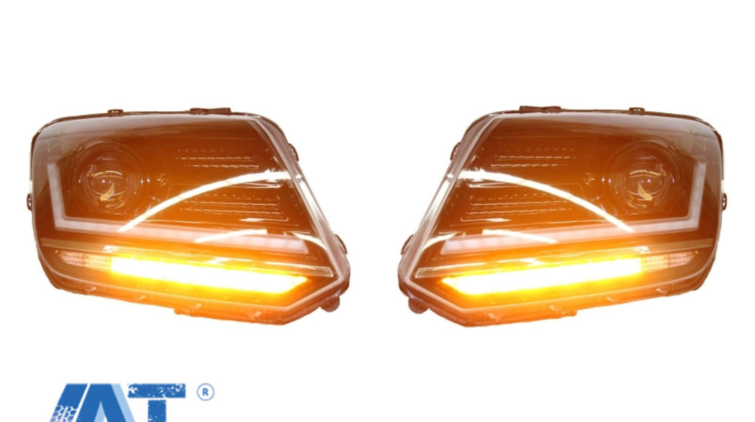 Faruri Osram LED DRL compatibil cu VW Amarok (2010-up) Semnal Dinamic Secvential Negru