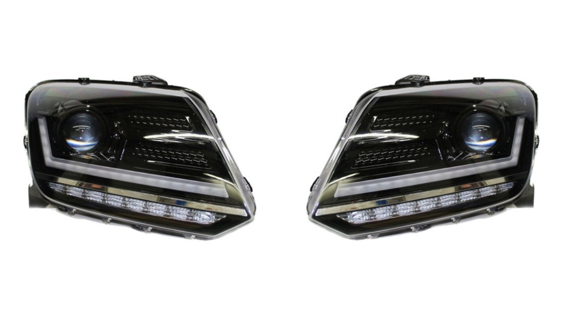 Faruri Osram LED DRL compatibil cu VW Amarok (2010-up) Semnal Dinamic Secvential Negru LEDHL107-BK