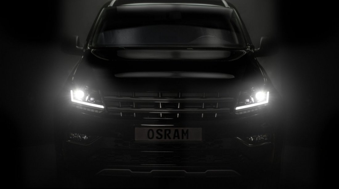 Faruri Osram LED DRL compatibil cu VW Amarok (2010-up) Semnal Dinamic Secvential Negru