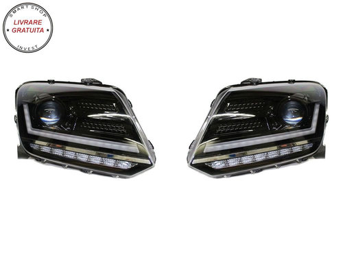 Faruri Osram LED DRL VW Amarok (2010-2021 Semnal Dinamic Secvential Negru- livrare gratuita
