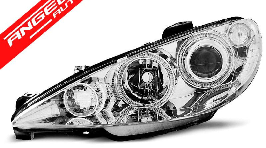 Faruri PEUGEOT 206 02-ANGEL EYES CHROME