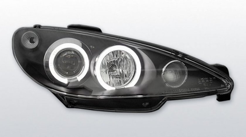 Faruri PEUGEOT 206 10.98-02 ANGEL EYES Negru