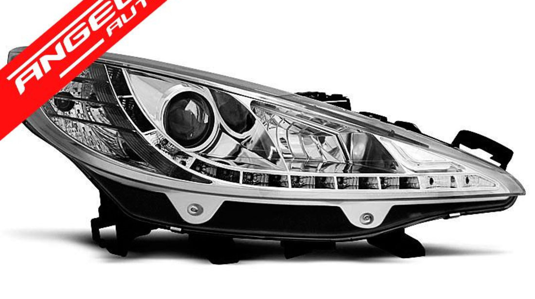 Faruri PEUGEOT 207 05.06-06.12 DAYLIGHT CHROME W/MOTOR