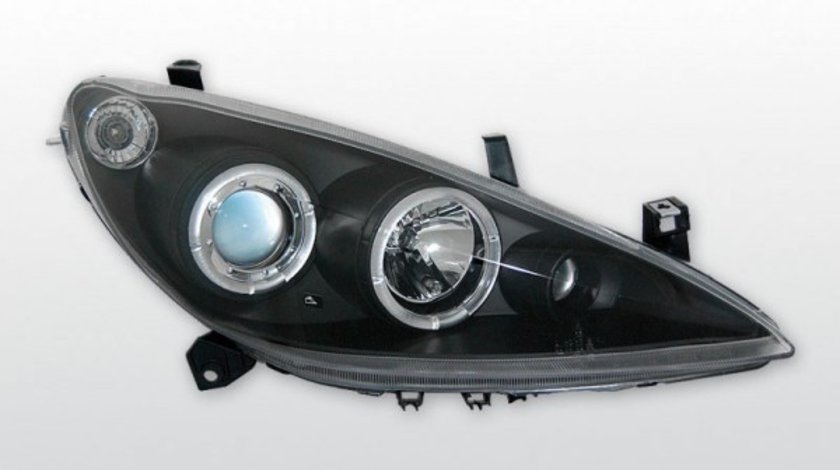 Faruri Peugeot 307 intre 2001-2005 Angel eyes Negru