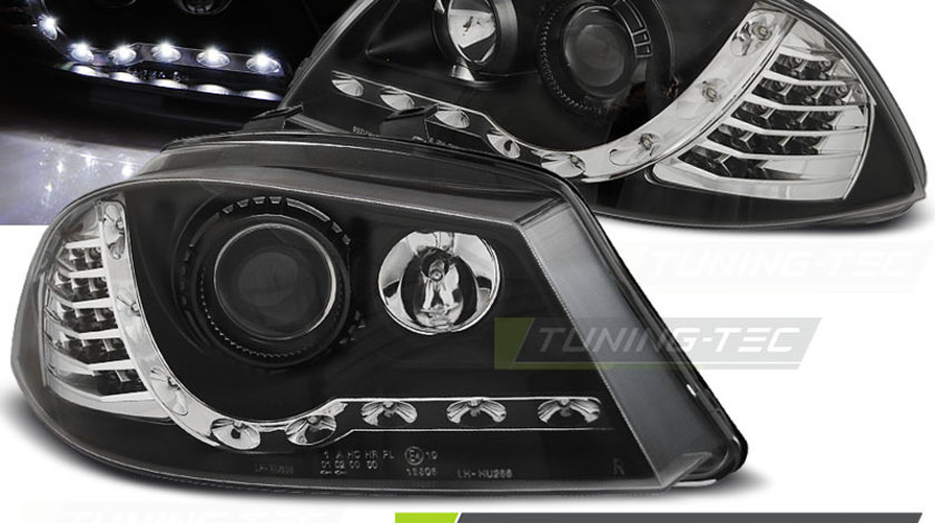 Faruri Seat Ibiza 6L intre 2002-2008 Daylight Negru