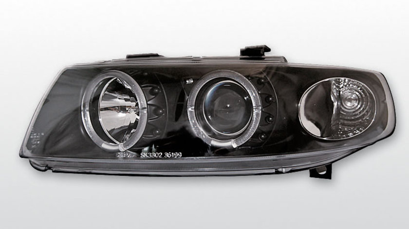 Faruri Seat Leon / Toledo 1999-2004 Angel eyes Negru
