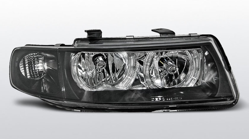 Faruri Seat Leon / Toledo 1999-2004 Angel eyes Negru