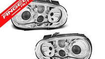 Faruri Sport cu lupa VW GOLF 4 Chrome Design