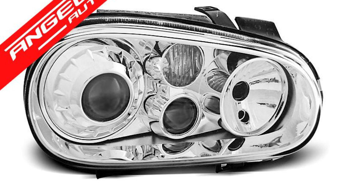 Faruri Sport cu lupa VW GOLF 4 Chrome Design